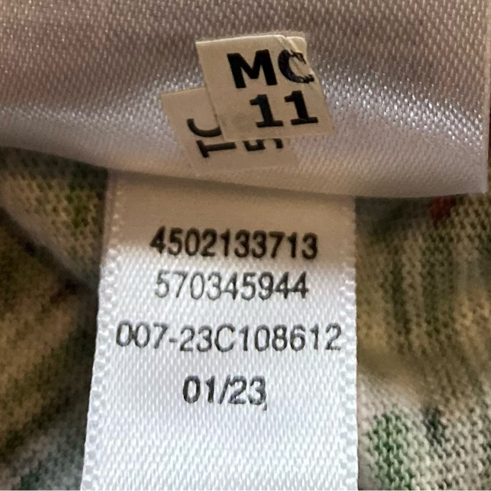 Chico’s Cotton Botannical Slub V-neck Tee Strawberry Margarita (Size XS) - Picture 9 of 10